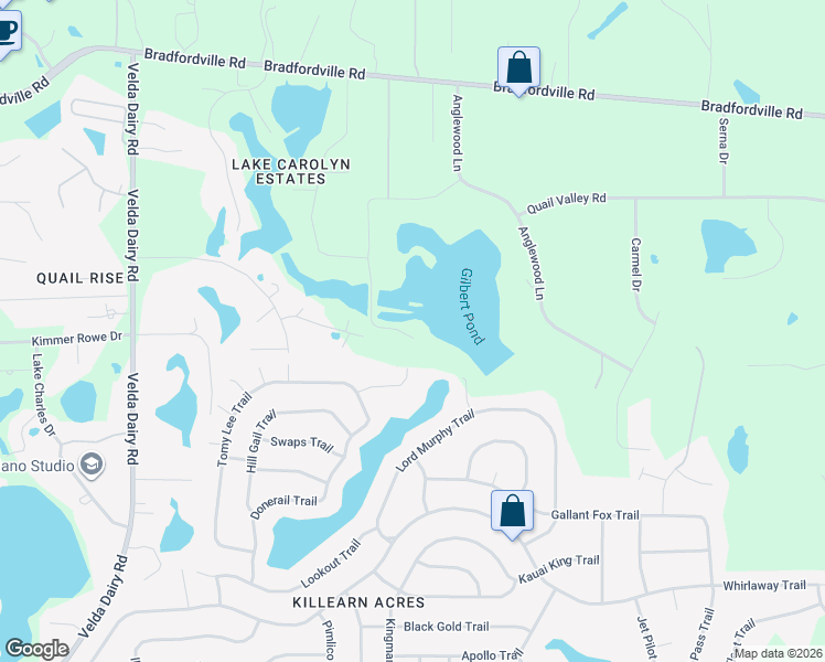 map of restaurants, bars, coffee shops, grocery stores, and more near 4305 Cripple Creek Drive in Tallahassee