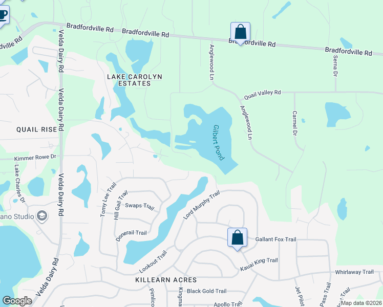map of restaurants, bars, coffee shops, grocery stores, and more near 4305 Cripple Creek Drive in Tallahassee