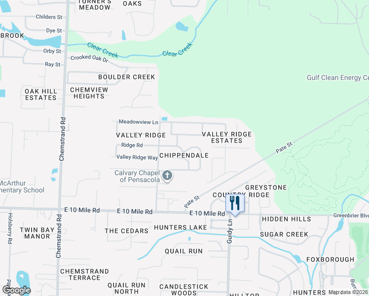 map of restaurants, bars, coffee shops, grocery stores, and more near 941 Deedra Avenue in Pensacola