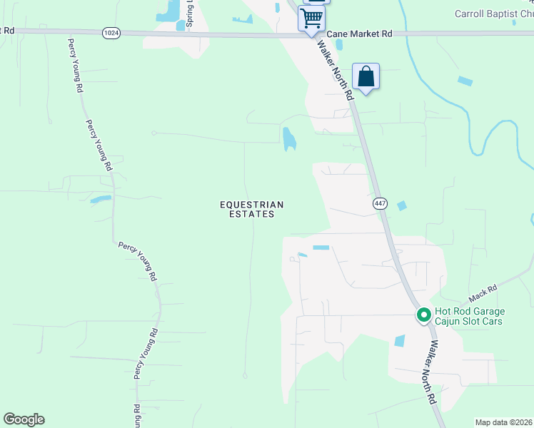 map of restaurants, bars, coffee shops, grocery stores, and more near 34552 Quarter Horse Lane in Walker