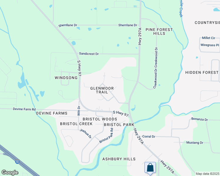 map of restaurants, bars, coffee shops, grocery stores, and more near 3252 Mountbatten Drive in Escambia County