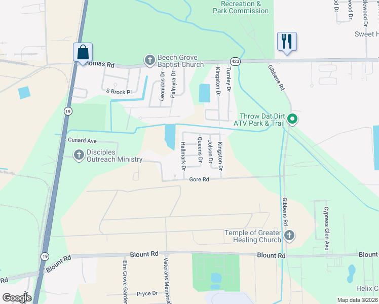 map of restaurants, bars, coffee shops, grocery stores, and more near 2741 Appleton Avenue in Baton Rouge
