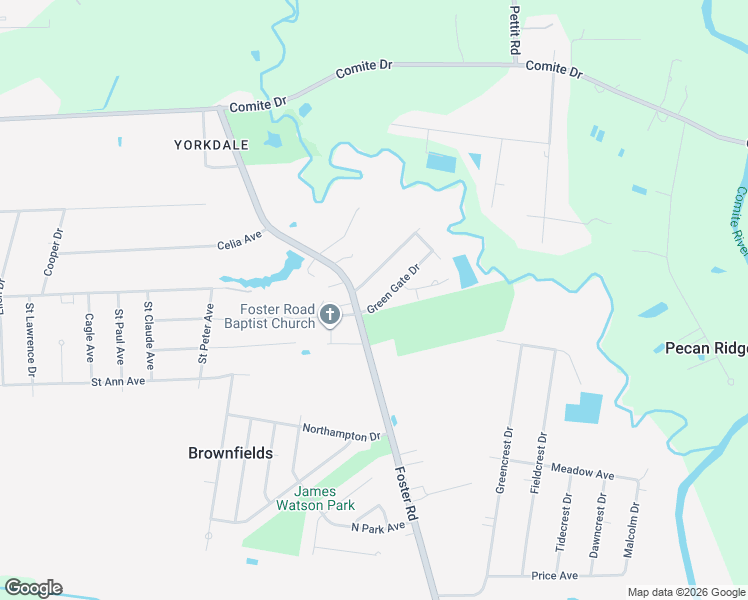 map of restaurants, bars, coffee shops, grocery stores, and more near 7435 Green Gate Drive in Baton Rouge