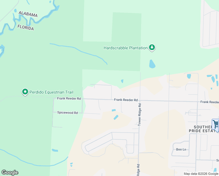 map of restaurants, bars, coffee shops, grocery stores, and more near 9512 Twilley Road in Pensacola