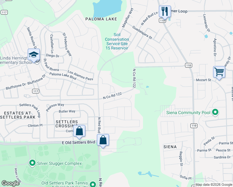 map of restaurants, bars, coffee shops, grocery stores, and more near 1278 Chad Drive in Round Rock