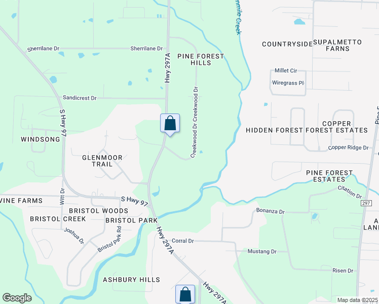 map of restaurants, bars, coffee shops, grocery stores, and more near 3229 Creekwood Drive in Escambia County