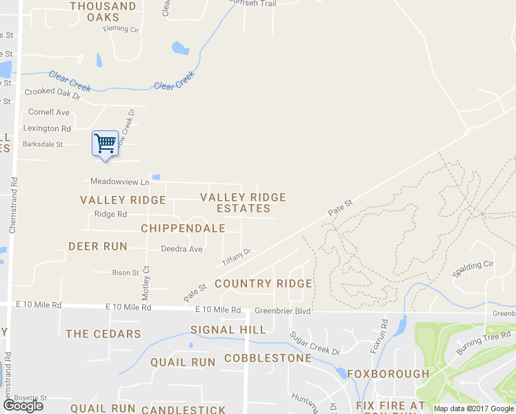 map of restaurants, bars, coffee shops, grocery stores, and more near 887 Ridge View Drive in Pensacola