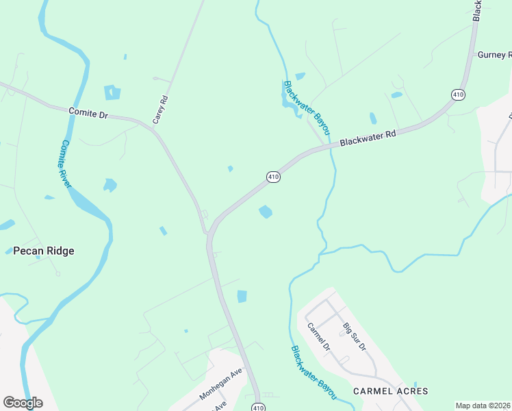 map of restaurants, bars, coffee shops, grocery stores, and more near 11025 Blackwater Road in Baker