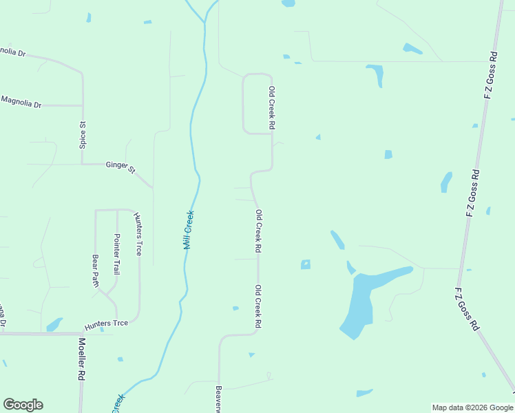 map of restaurants, bars, coffee shops, grocery stores, and more near 117 Old Creek Road in Picayune