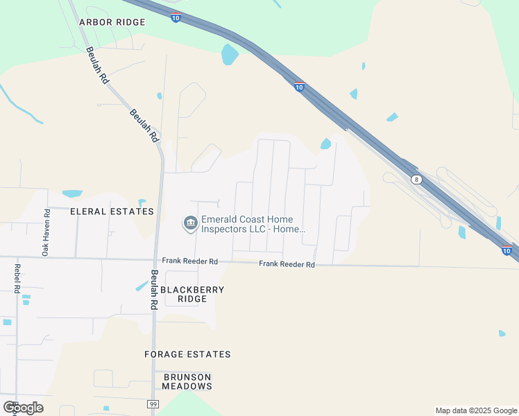 map of restaurants, bars, coffee shops, grocery stores, and more near 5940 Frank Reeder Road in Pensacola