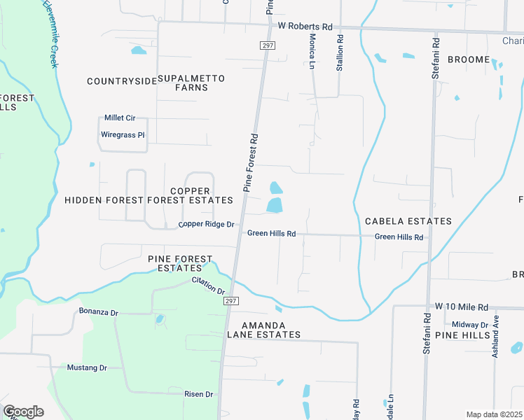 map of restaurants, bars, coffee shops, grocery stores, and more near 3160 Pine Forest Road in Gonzalez