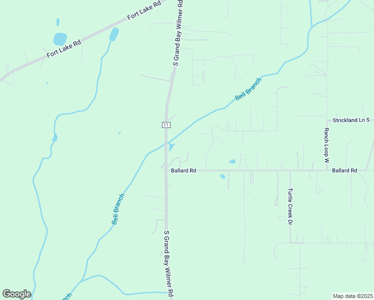 map of restaurants, bars, coffee shops, grocery stores, and more near 6601 South Grand Bay Wilmer Road in Grand Bay
