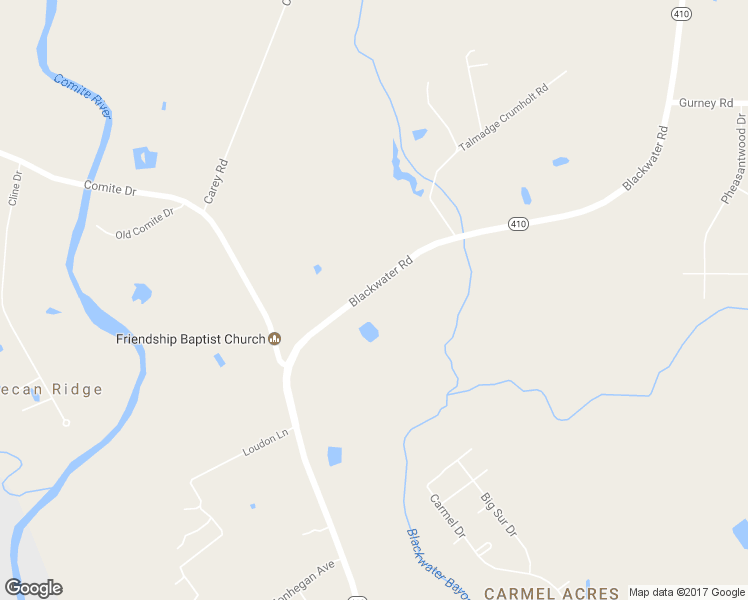 map of restaurants, bars, coffee shops, grocery stores, and more near 11152 Blackwater Road in Baker