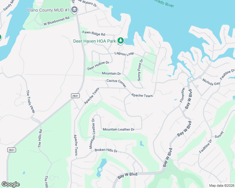 map of restaurants, bars, coffee shops, grocery stores, and more near 205 Mountain Home Road in Horseshoe Bay