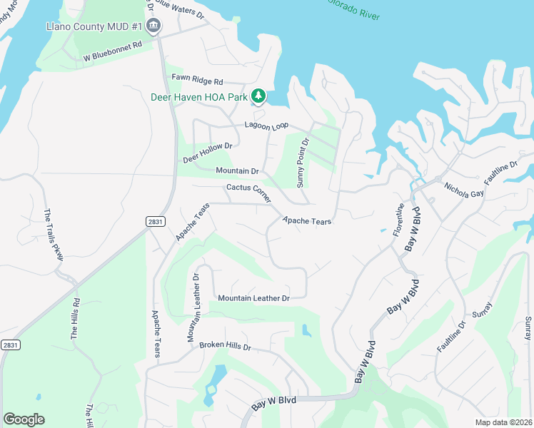 map of restaurants, bars, coffee shops, grocery stores, and more near 1307 Mountain Leather Drive in Horseshoe Bay