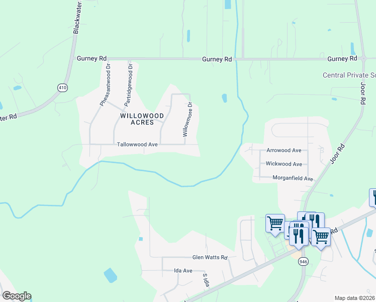 map of restaurants, bars, coffee shops, grocery stores, and more near 10904 Tallowwood Avenue in Baker