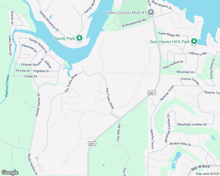 map of restaurants, bars, coffee shops, grocery stores, and more near 405 The Trails Parkway in Horseshoe Bay
