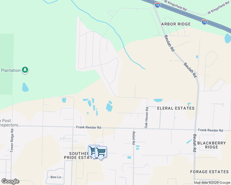 map of restaurants, bars, coffee shops, grocery stores, and more near 6700 Wonderlake Road in Pensacola