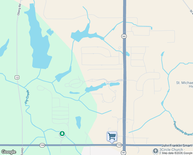 map of restaurants, bars, coffee shops, grocery stores, and more near 593 Falling Water Boulevard in Fairhope