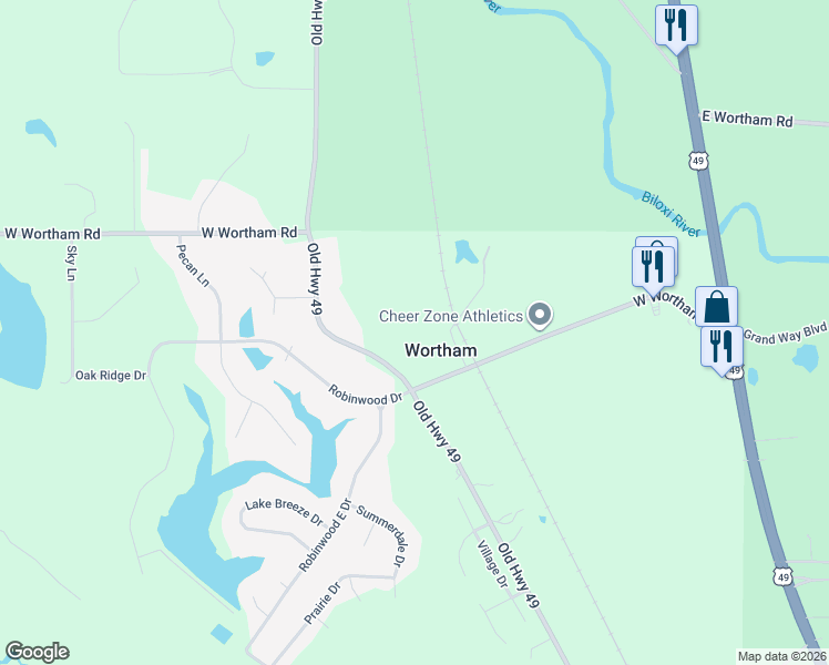 map of restaurants, bars, coffee shops, grocery stores, and more near in Saucier