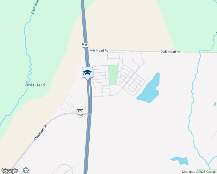 map of restaurants, bars, coffee shops, grocery stores, and more near Stagerbush Street in DeFuniak Springs