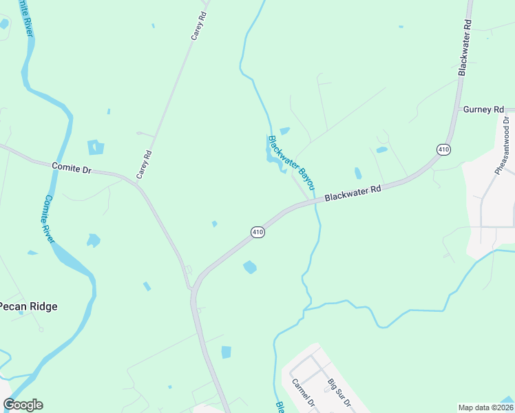 map of restaurants, bars, coffee shops, grocery stores, and more near 11247 Blackwater Road in Baker