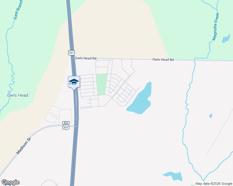map of restaurants, bars, coffee shops, grocery stores, and more near Sweetclover Street in Freeport