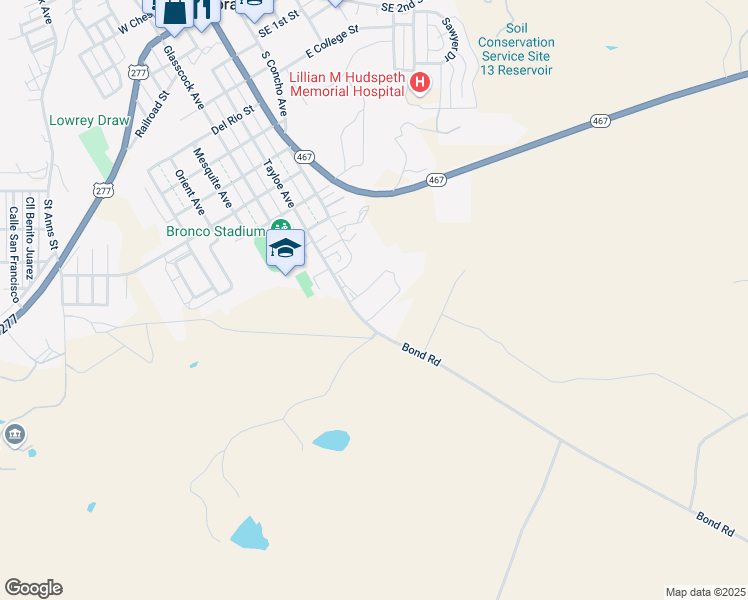 map of restaurants, bars, coffee shops, grocery stores, and more near 1901 Tayloe Avenue in Sonora