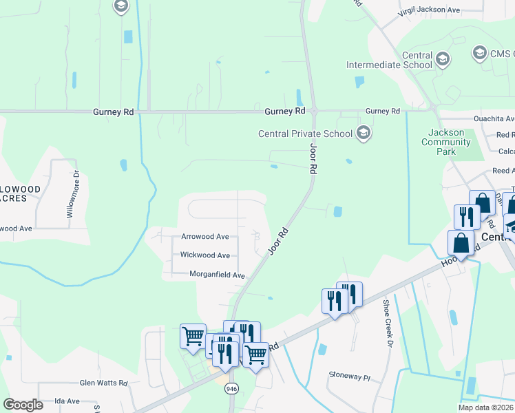 map of restaurants, bars, coffee shops, grocery stores, and more near 11720 North Milstead Place in Baton Rouge