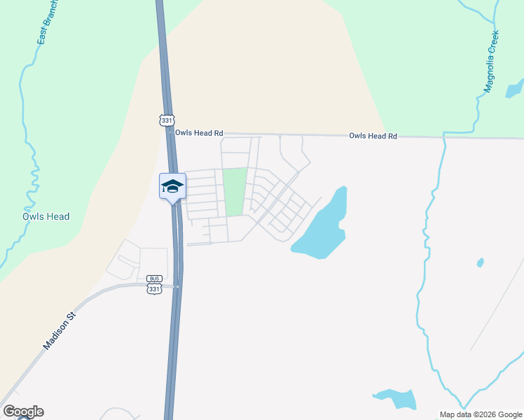 map of restaurants, bars, coffee shops, grocery stores, and more near Sweetclover Street in DeFuniak Springs