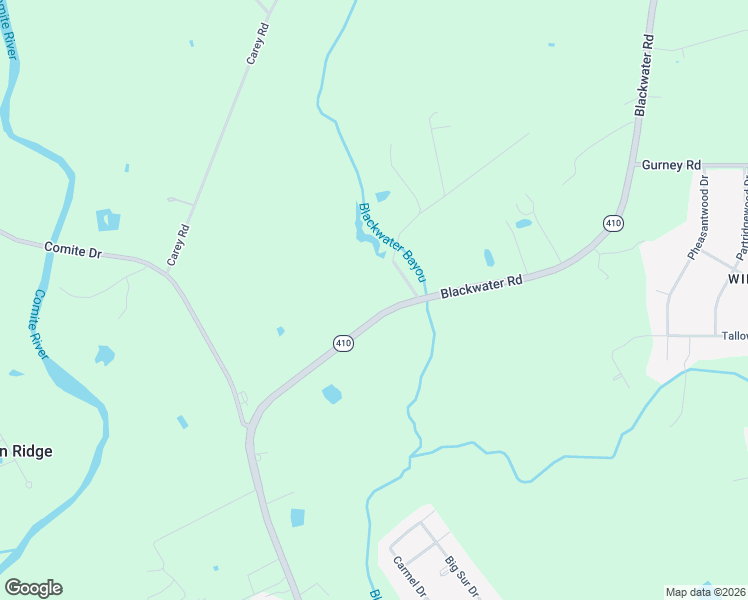 map of restaurants, bars, coffee shops, grocery stores, and more near 11353 Blackwater Road in Baker