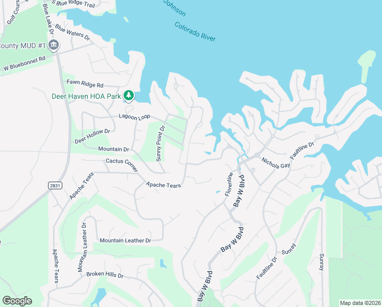 map of restaurants, bars, coffee shops, grocery stores, and more near 107 Moon Isle in Horseshoe Bay
