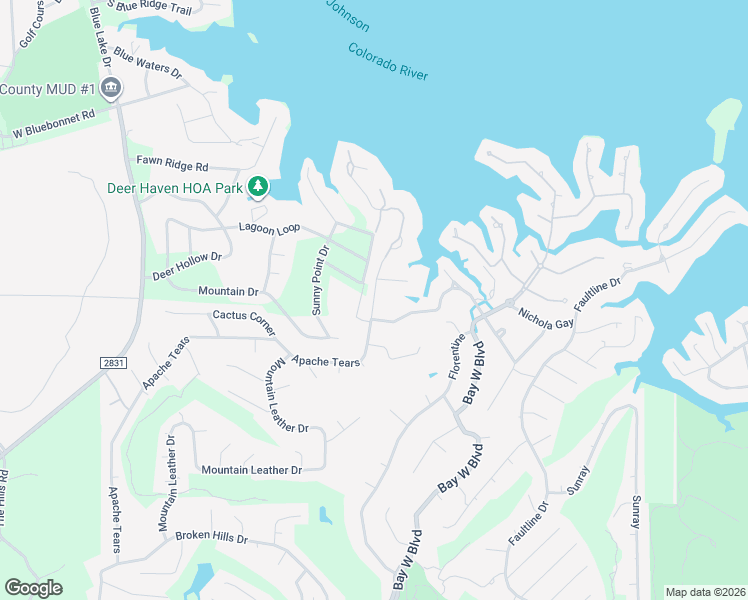 map of restaurants, bars, coffee shops, grocery stores, and more near 107 Moon Isle in Horseshoe Bay