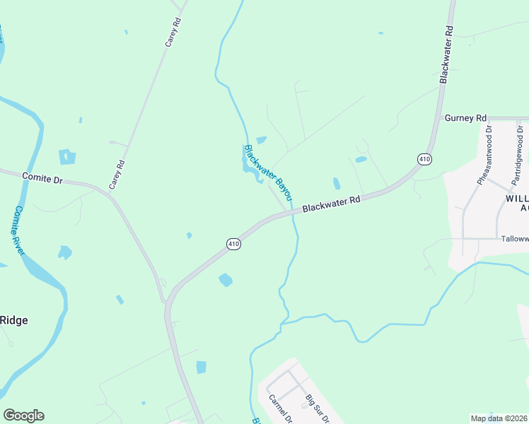 map of restaurants, bars, coffee shops, grocery stores, and more near 11353 Blackwater Road in Baker