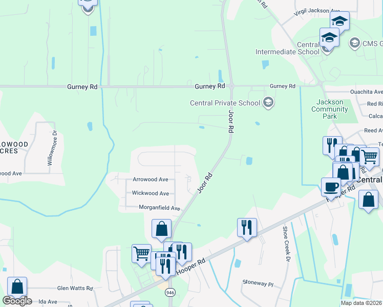 map of restaurants, bars, coffee shops, grocery stores, and more near 11720 North Milstead Place in Baton Rouge