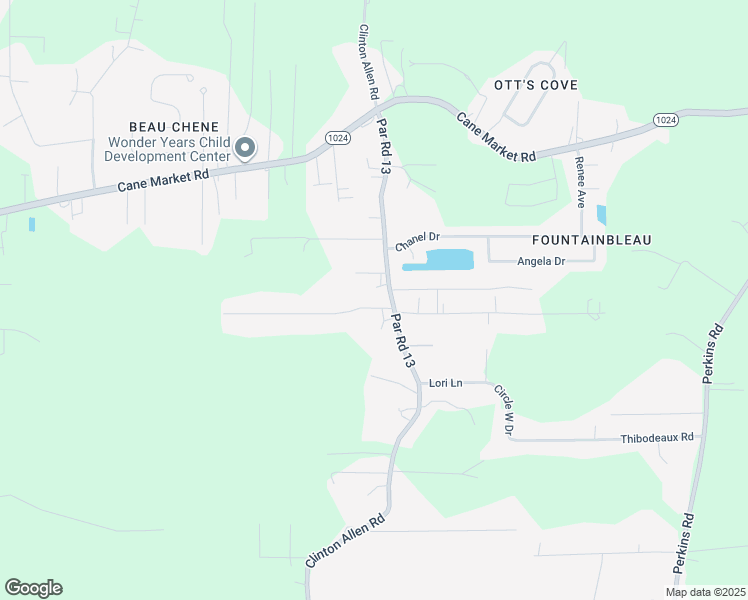 map of restaurants, bars, coffee shops, grocery stores, and more near 33651 Clinton Allen Road in Denham Springs