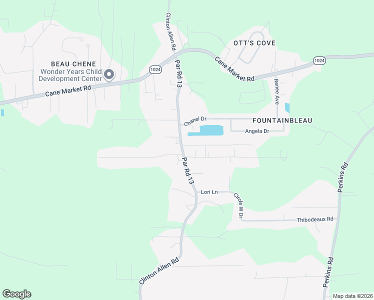 map of restaurants, bars, coffee shops, grocery stores, and more near 33650 Clinton Allen Road in Denham Springs