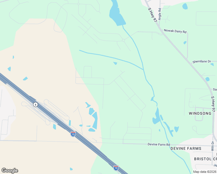 map of restaurants, bars, coffee shops, grocery stores, and more near 4478 Devine Farm Road in Cantonment
