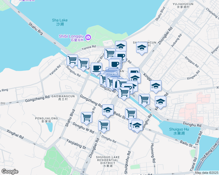 map of restaurants, bars, coffee shops, grocery stores, and more near Han Jie in Wu Han Shi