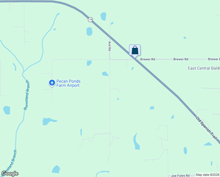 map of restaurants, bars, coffee shops, grocery stores, and more near 22978 Ard Road in Robertsdale