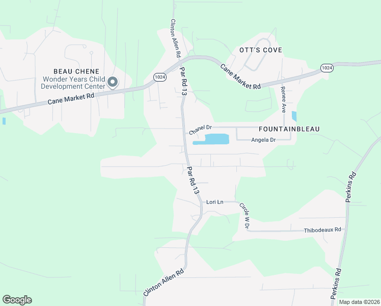 map of restaurants, bars, coffee shops, grocery stores, and more near 33650 Clinton Allen Road in Denham Springs