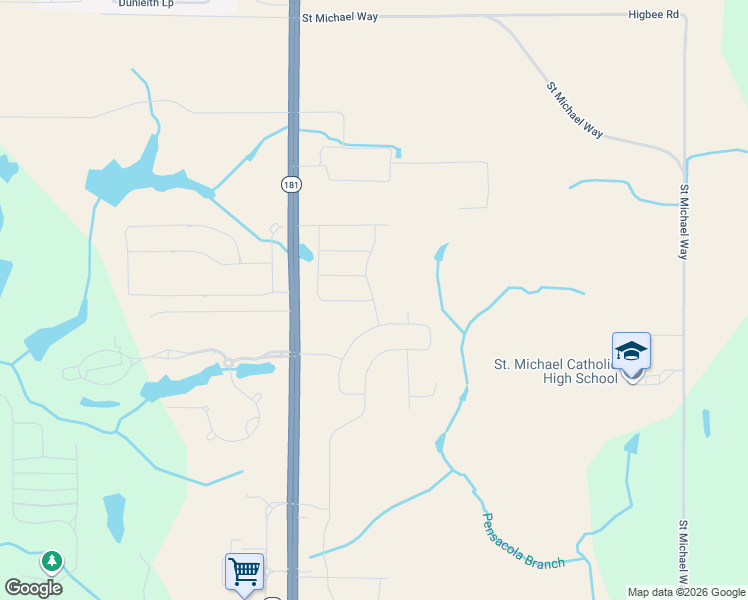 map of restaurants, bars, coffee shops, grocery stores, and more near 22610 Alabama 181 in Fairhope