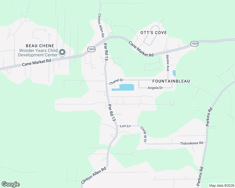 map of restaurants, bars, coffee shops, grocery stores, and more near 33650 Clinton Allen Road in Denham Springs