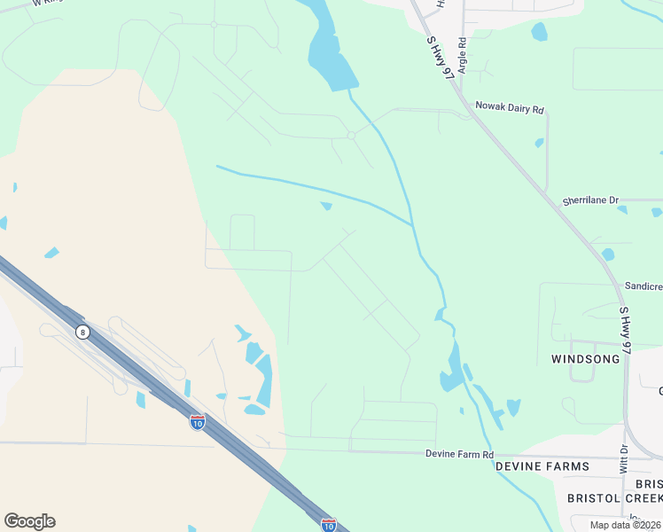 map of restaurants, bars, coffee shops, grocery stores, and more near 4480 Devine Farm Road in Cantonment