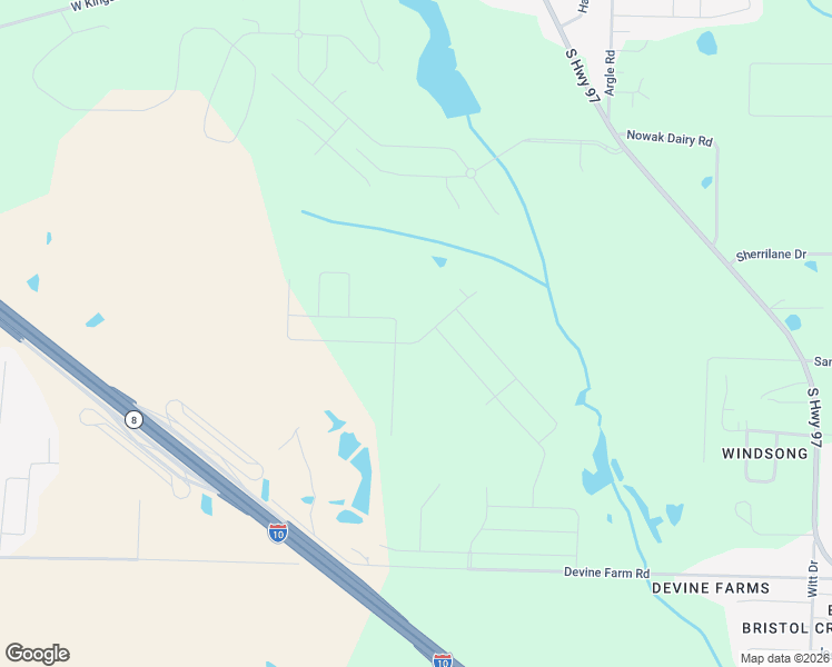 map of restaurants, bars, coffee shops, grocery stores, and more near 4480 Devine Farm Road in Cantonment