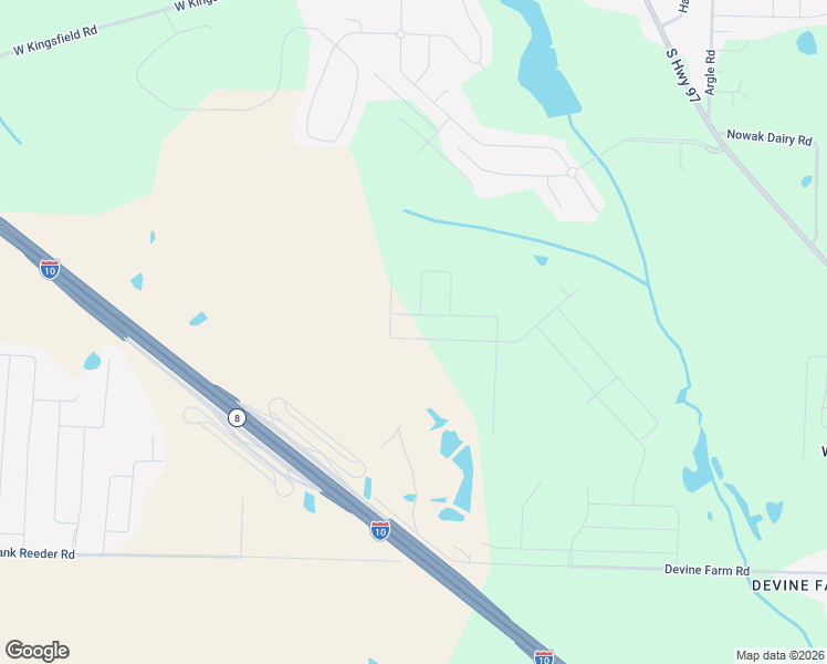 map of restaurants, bars, coffee shops, grocery stores, and more near 4499 Devine Farm Road in Cantonment