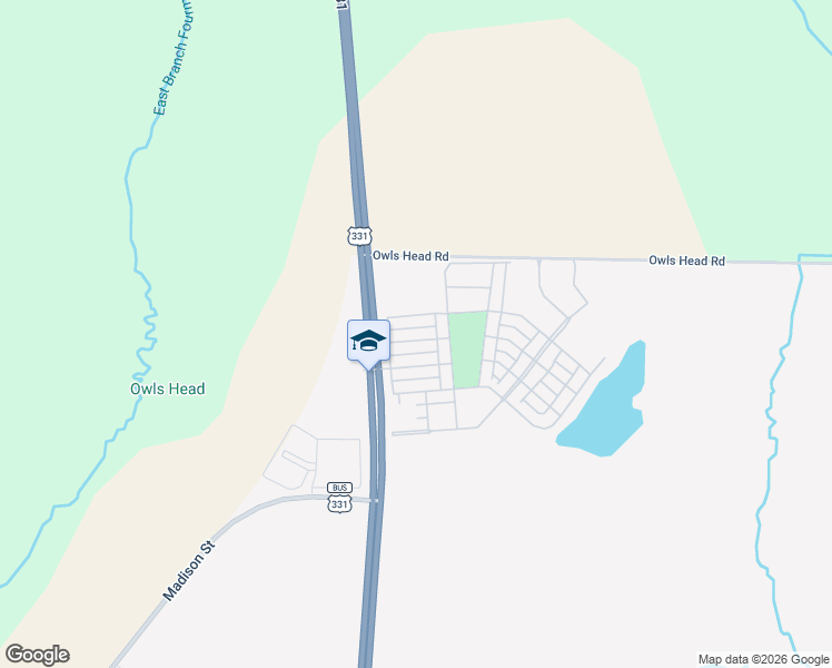 map of restaurants, bars, coffee shops, grocery stores, and more near Silverthorn Street in DeFuniak Springs