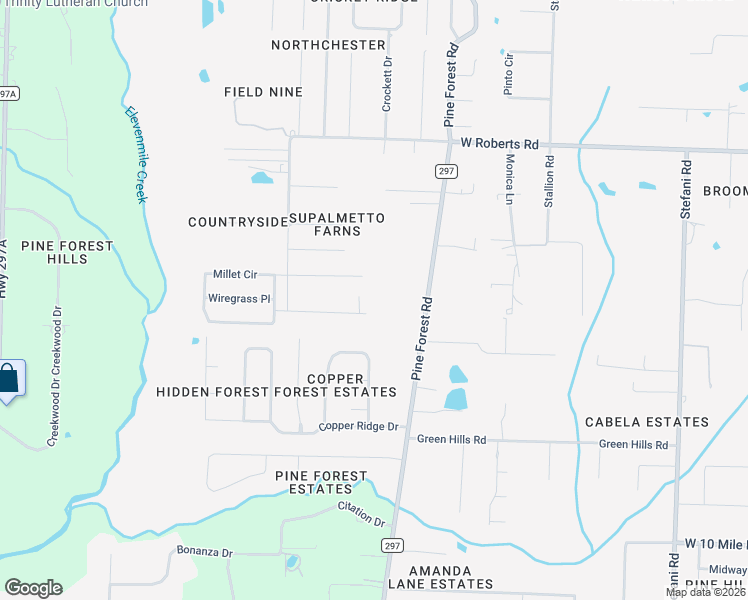 map of restaurants, bars, coffee shops, grocery stores, and more near 464 Tall Pines Road in Gonzalez