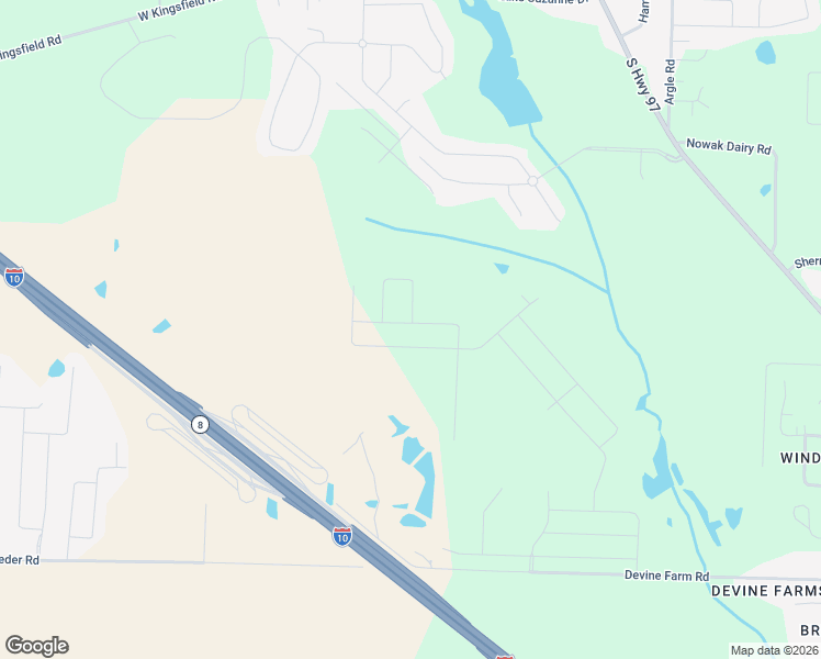 map of restaurants, bars, coffee shops, grocery stores, and more near 4499 Devine Farm Road in Cantonment