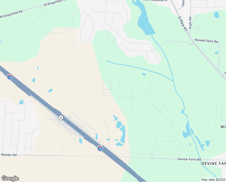 map of restaurants, bars, coffee shops, grocery stores, and more near 4499 Devine Farm Road in Cantonment